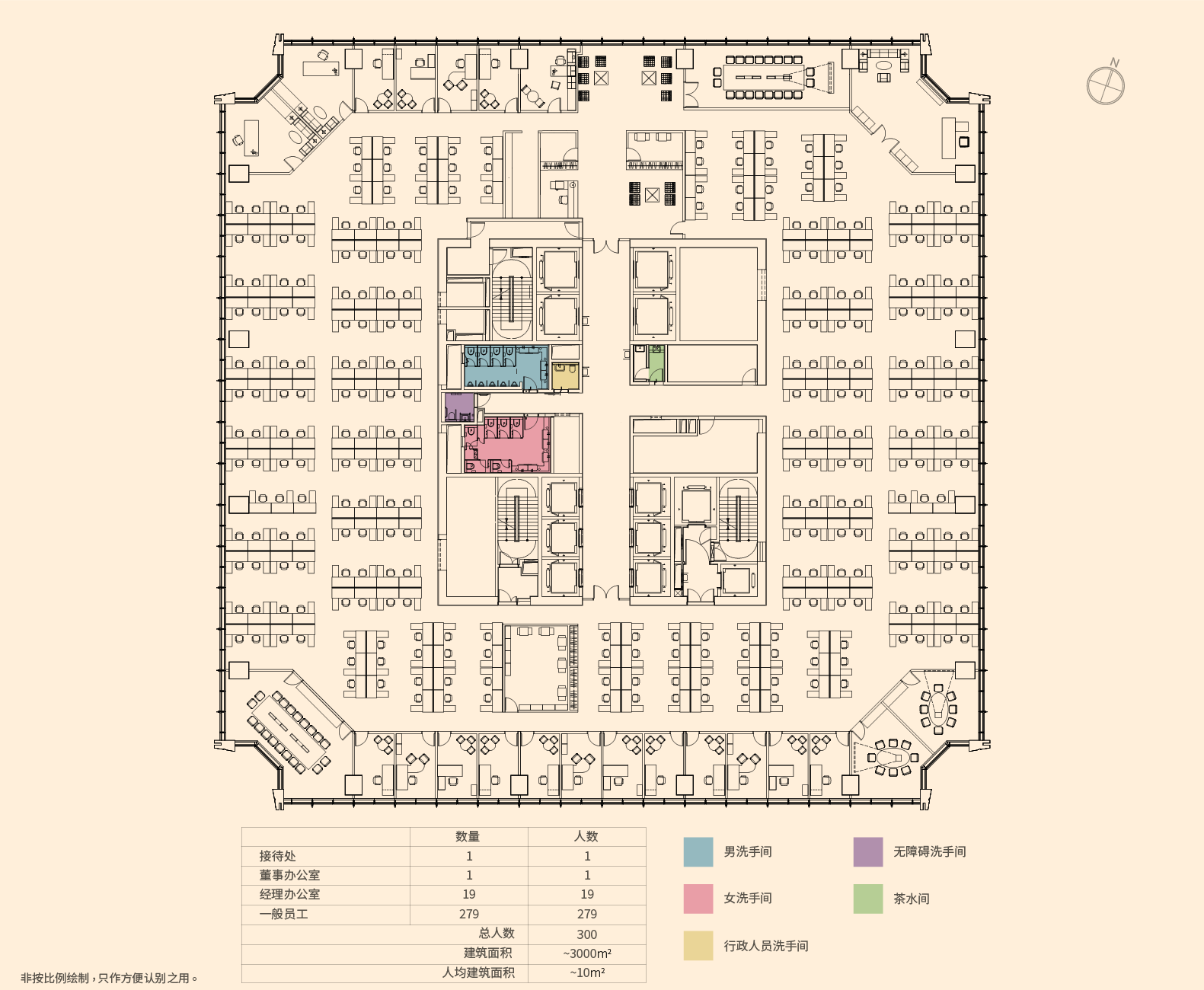 全层高密度平面布置图